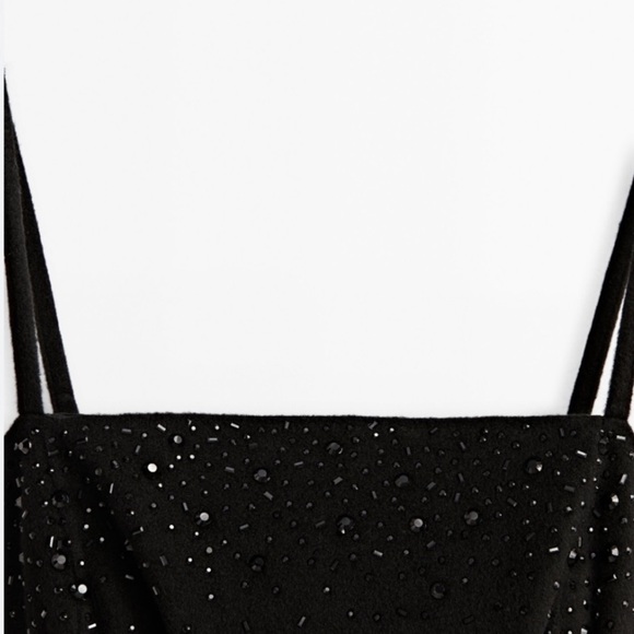 *NEW* MASSIMO DUTTI BEADED WOOL MINI DRESS - Picture 6 of 14